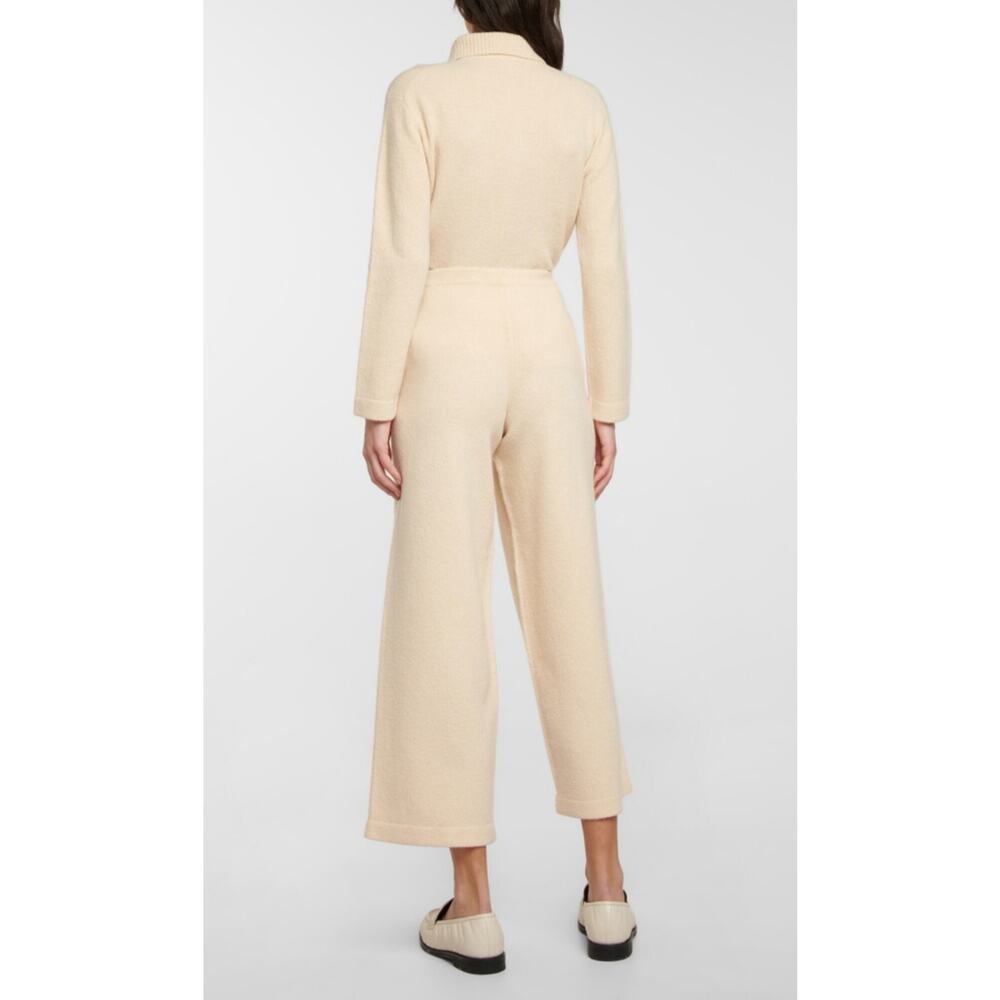 Vince Wool Blend Wide Leg Pants Cropped Oatmeal Beige Cozy Comfy Stretch… - Picture 3 of 13